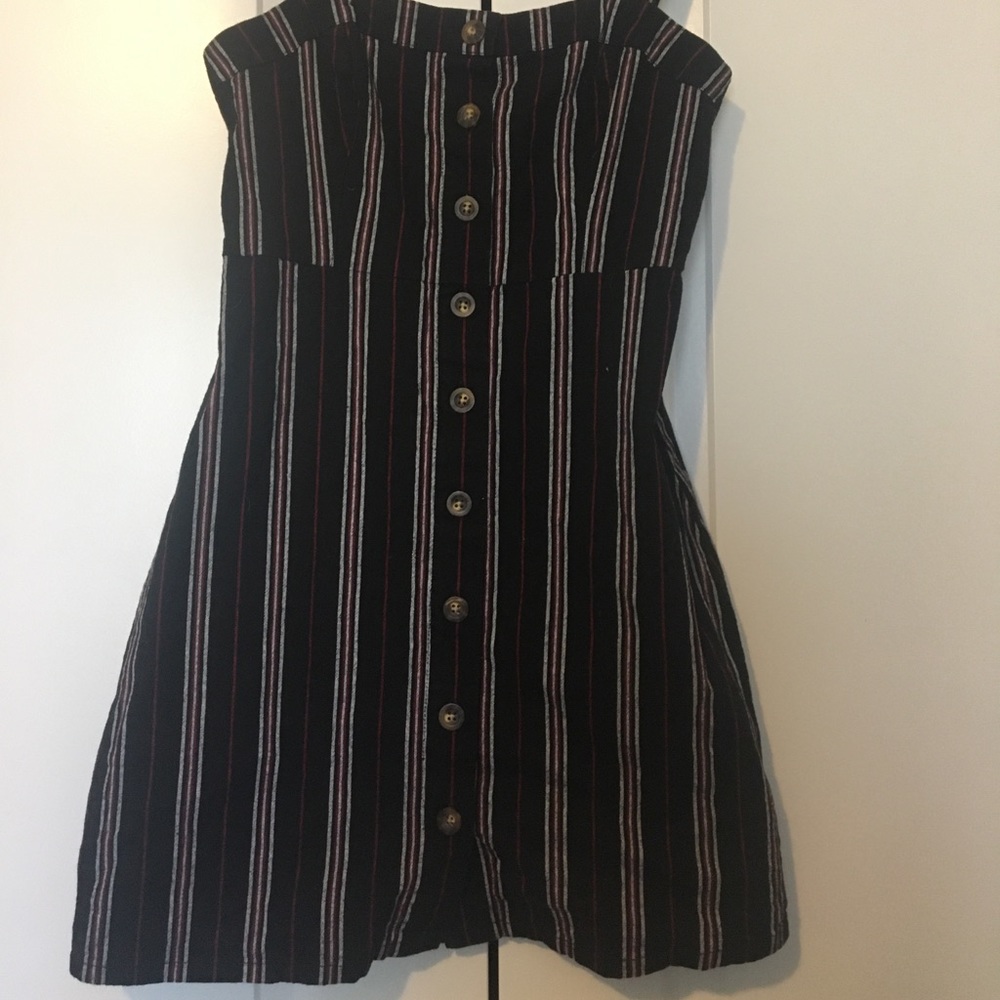 Hollister Pinstripe Button tank Dress - Picture 2 of 6